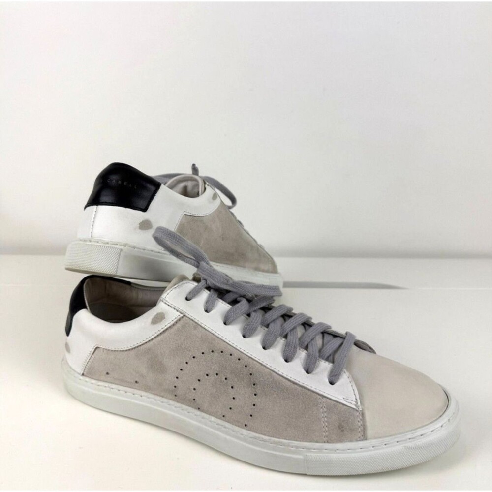 Oliver Cabell Low 1 Mens EU 41 White Gray Suede Low Top Sneakers Made in Italy